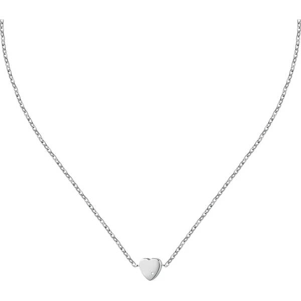 Romantický ocelový náhrdelník s krystalem Love LPS10ASD08