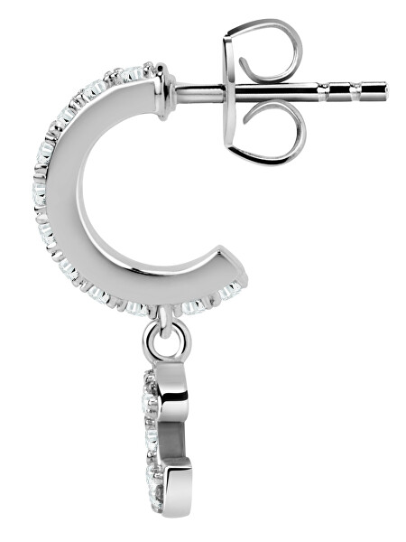 Single halbkreisförmiger Ohrring "C" LPS02ARQ49