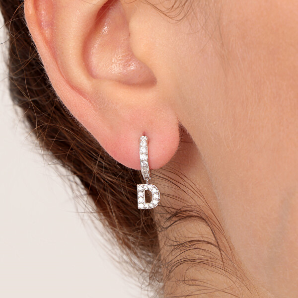 Single halbkreisförmiger Ohrring "D" LPS02ARQ51