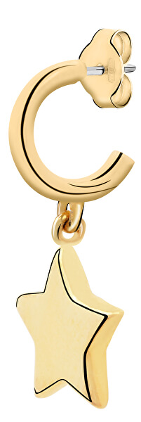 Single vergoldeter Ohrring Stern LPS02ARQ39