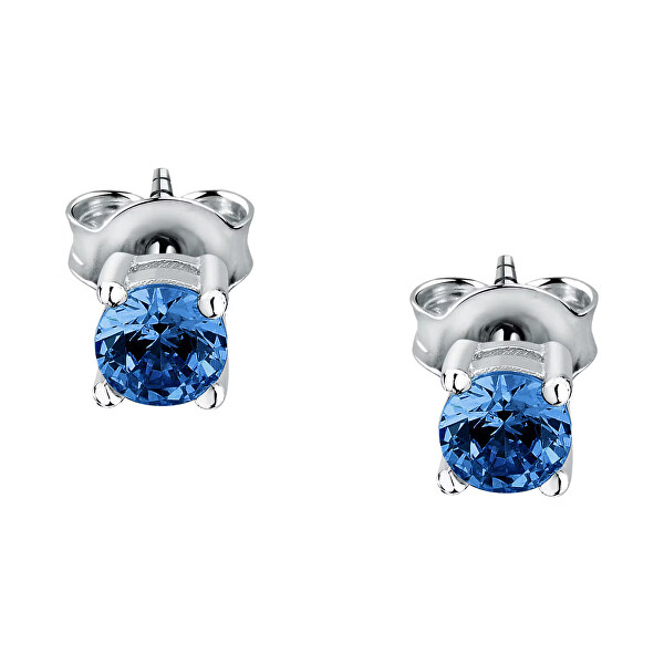 Silberohrringe mit blauen Zirkonias Silver LPS01AWV15