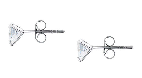 Orecchini a cuore in argento con zirconi chiari Silver LPS01AWV27