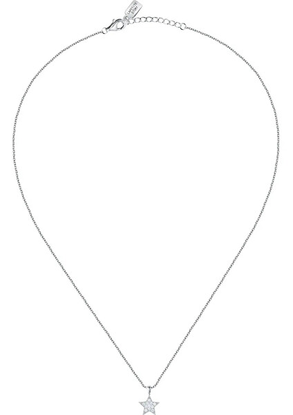 Strieborný dámsky náhrdelník Hviezda so zirkónmi Silver LPS10AWV15