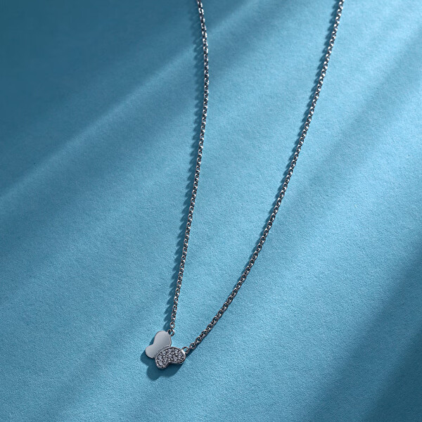 Stříbrný náhrdelník Motýlek se zirkony Silver LPS10AWV24