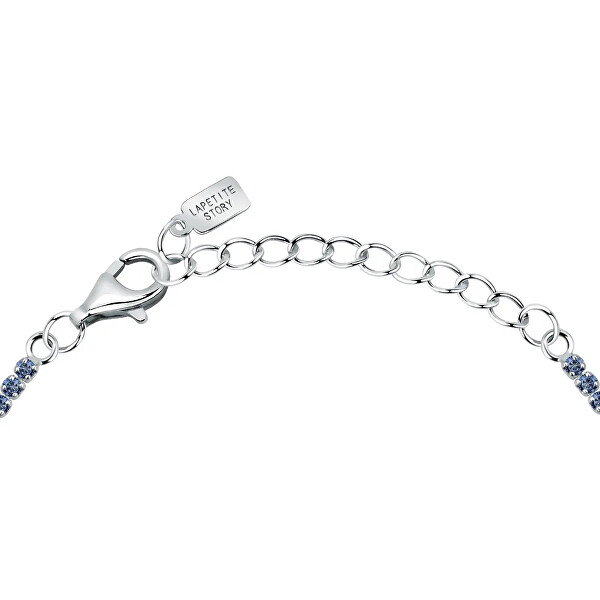 Stříbrný tenisový náramek s modrými zirkony Silver LPS05AWV33