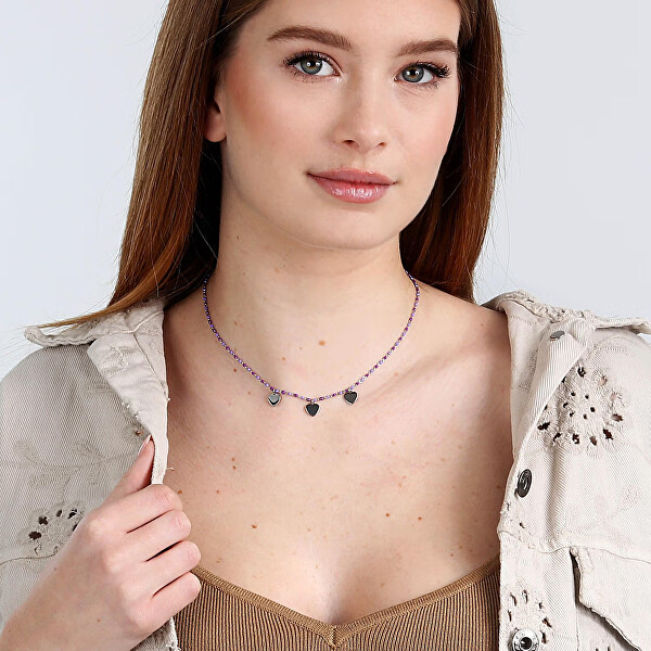 Stilvolle Halskette mit Herzen Friendship LPS10ASD24