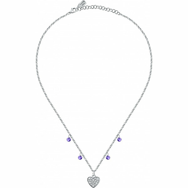 Štýlový oceľový náhrdelník s príveskami Love LPS10ASD16