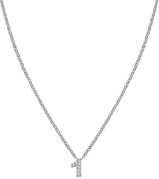 Funkelnde Halskette "1" mit Kristallen LPS10AQK01