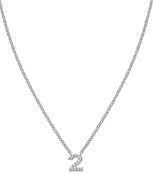 Funkelnde Halskette „2“ mit Kristallen LPS10AQK02