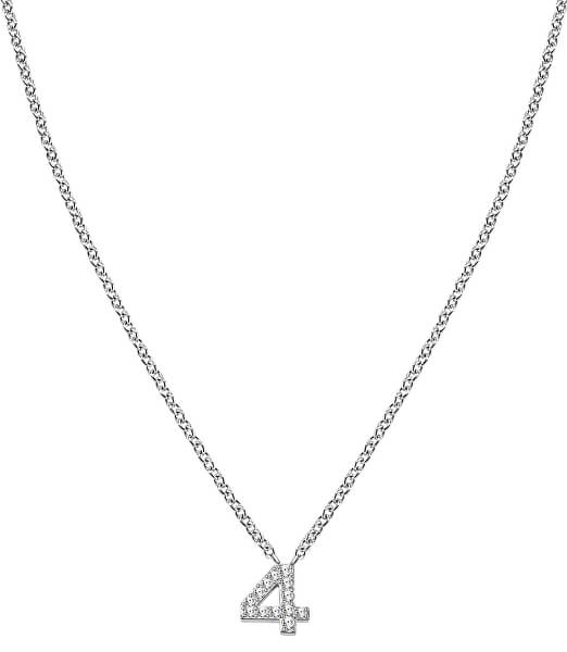 Funkelnde Halskette „4“ mit Kristallen LPS10AQK04