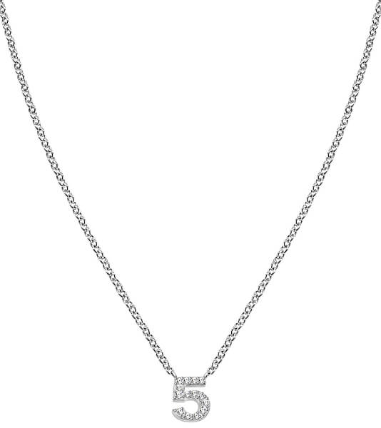Trblietavý náhrdelník "5" s kryštálmi LPS10AQK05