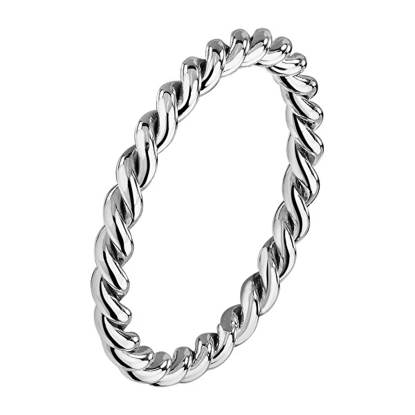 Minimalistický pozlacený prsten s pleteným designem Ring LPS03AVV1301