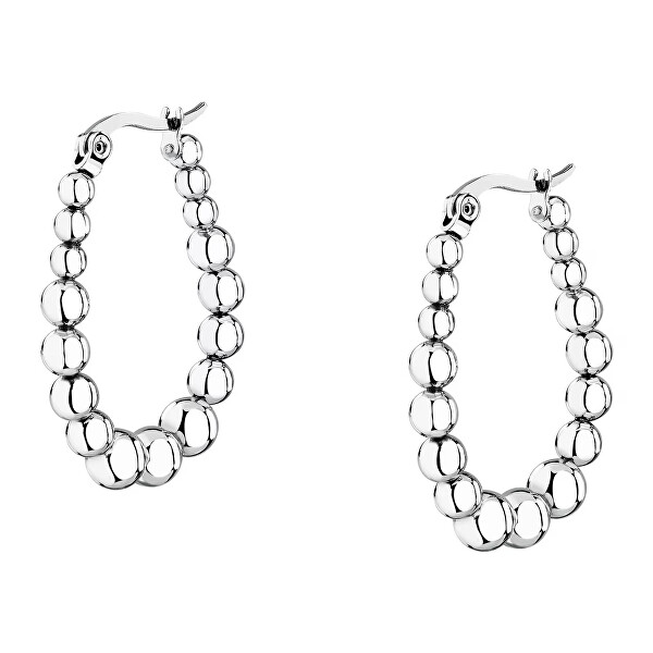 Módní kruhové náušnice z oceli Earrings LPS01AYQ136