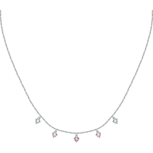 Něžný ocelový náhrdelník s krystaly Love LPS10ASD12
