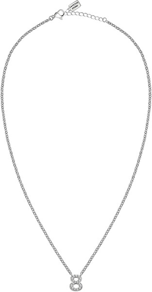 Oceľový náhrdelník "8" s kryštálmi LPS10AQK08