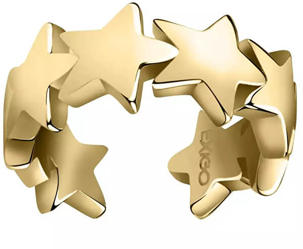 Cercel single placat cu aur cu steluțe  LPS02ARQ164
