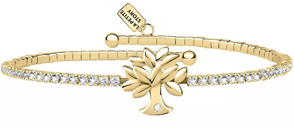 Vergoldetes Armband mit Kristallen und dem Baum des Lebens LPS05ASF21