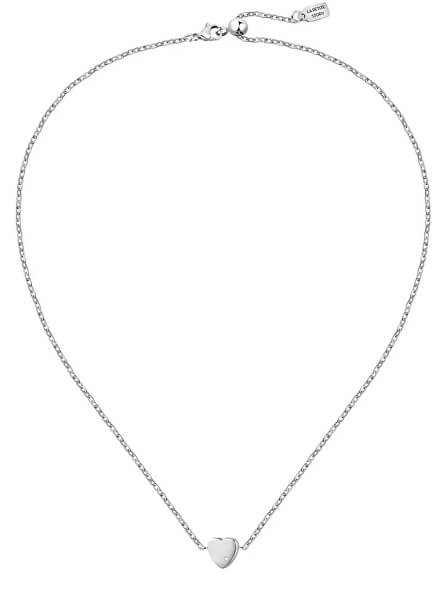 Romantický oceľový náhrdelník s kryštálom Love LPS10ASD08