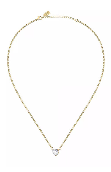 Romantische vergoldete Halskette mit Kristall Love LPS10ASD14