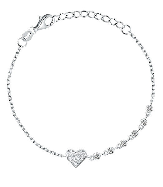 Romantický stříbrný náramek se zirkony Silver LPS05AWV80