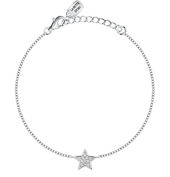 Stříbrný náramek Hvězda se zirkony Silver LPS05AWV22