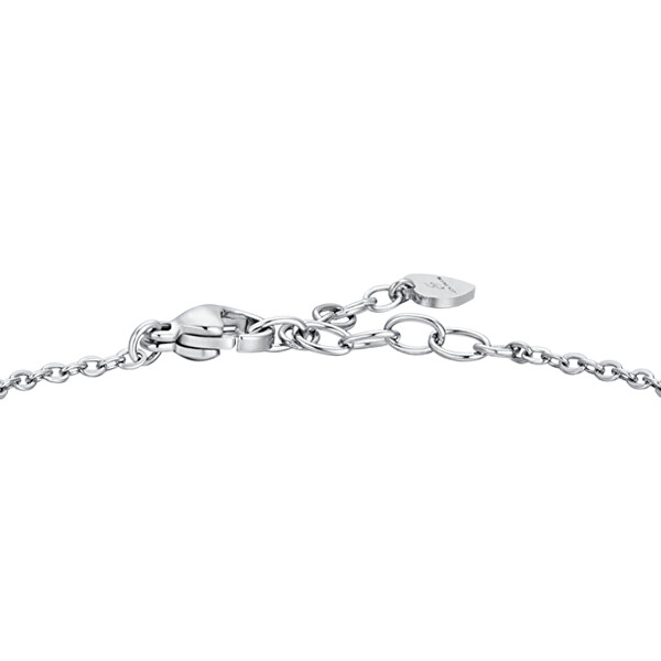 Elegantní ocelový náramek s čirými krystaly BK2806