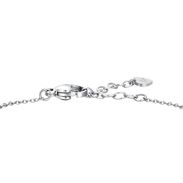 Minimalistický ocelový náramek s čirým krystalem BK2805