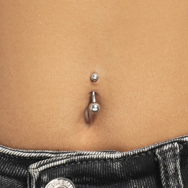 Ocelový piercing do pupíku PR145