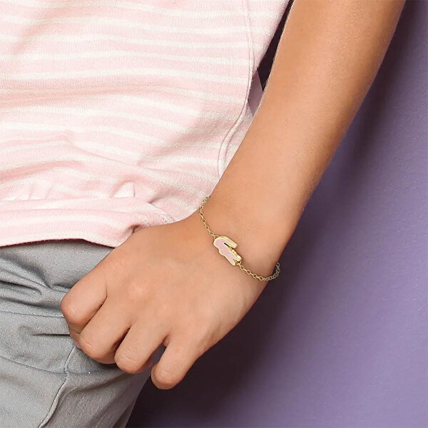 Rozkošný náramek z pozlacené oceli Cutie Croc 2040530