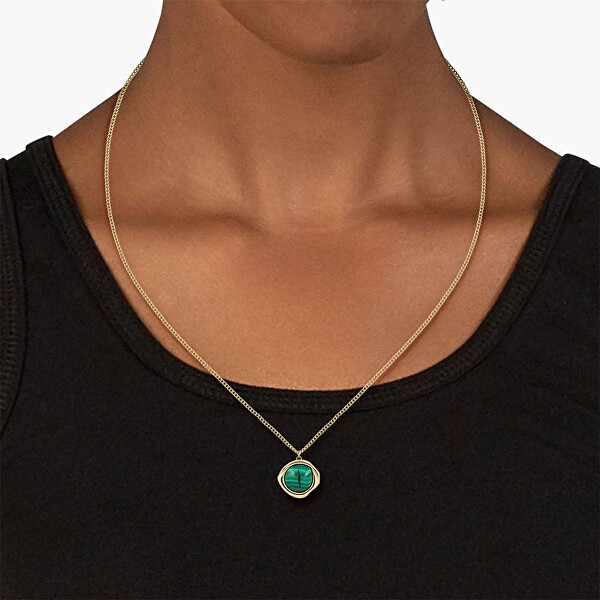 Pozlacený náhrdelník s krokodýlím okem Commercial Fashion 2040560