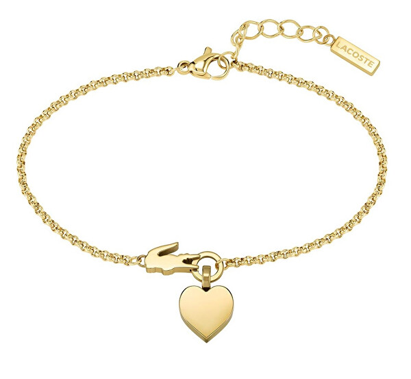 Raffinato bracciale placcato oro da donna Love My Croc 2040028