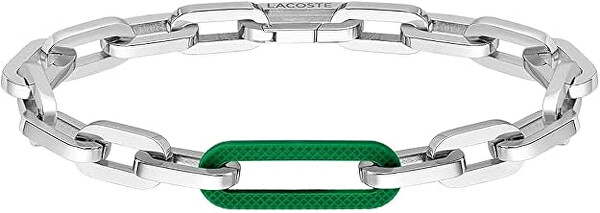 Bracciale originale in acciaio con una maglia in silicone 2040103