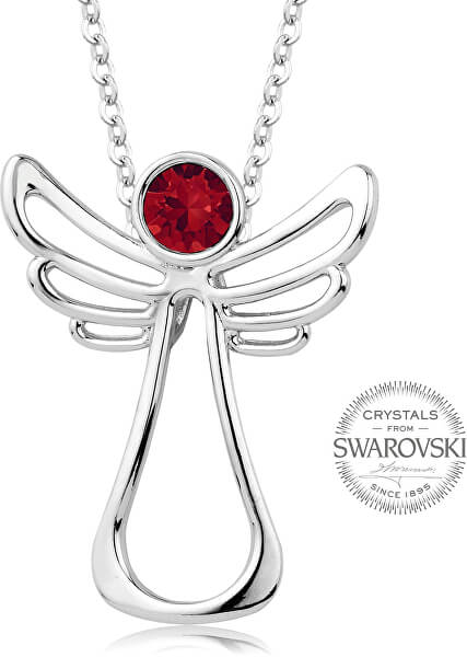 Halskette mit rotem Kristall Guardian Angel
