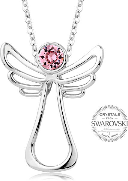 Collana con cristallo rosa Guardian Angel