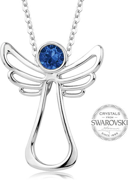 Halskette mit dunkelblauem Kristall Guardian Angel