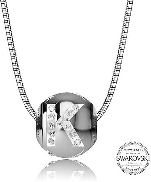 Ocelový náhrdelník písmeno K CLET-K