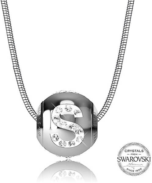Ocelový náhrdelník písmeno S CLET-S