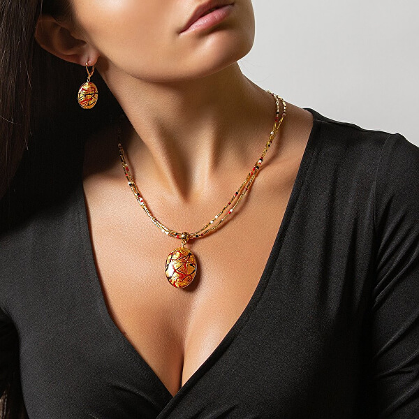 Elegantní dámský náhrdelník My Roots s perlou Lampglas s 24karátovým zlatem NP15