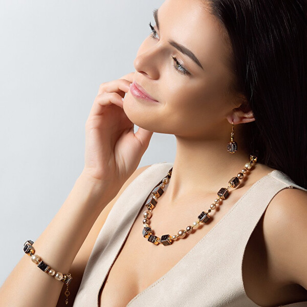 Elegantní náhrdelník Black Love z perel Lampglas NCU31