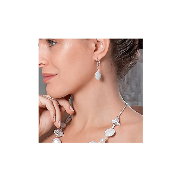 Cercei eleganți Frozen Beauty cu argint pur din perle Lampglas ERO23