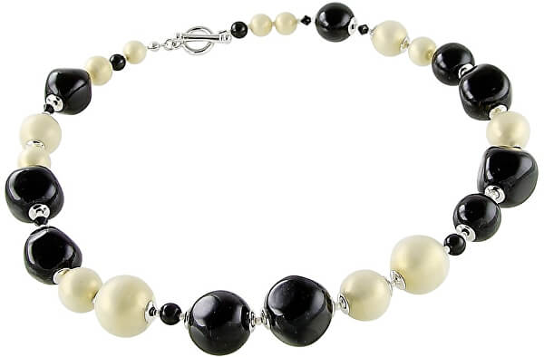 Elegantní souprava šperků Ultimate Beauty z perel Lampglas CQ1 (náhrdelník, náušnice)