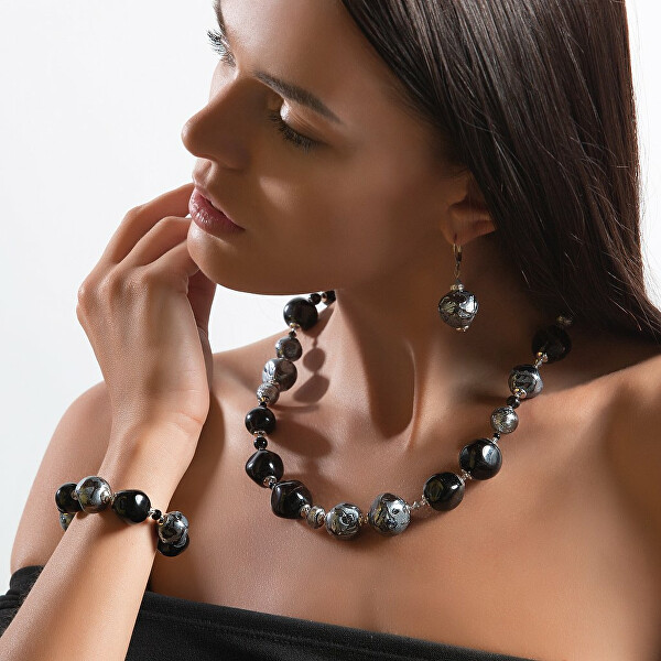 Luxusný set náhrdelníka a náušníc Diamond Shine z perál Lampglas CQ7