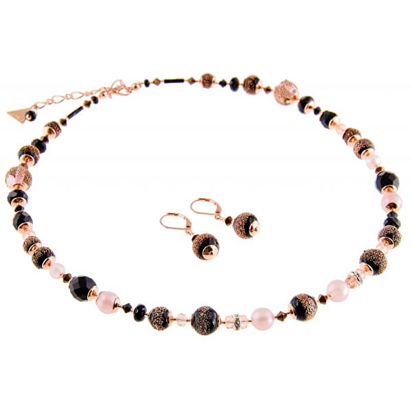 Set lux de bijuterii din perle LampglasFrozen Berries SET X1 (colier, cercei)
