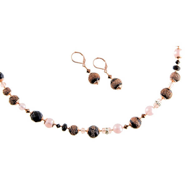 Set di gioielli con perle Lampglas Frozen Berries SET X1 (collana, orecchini)