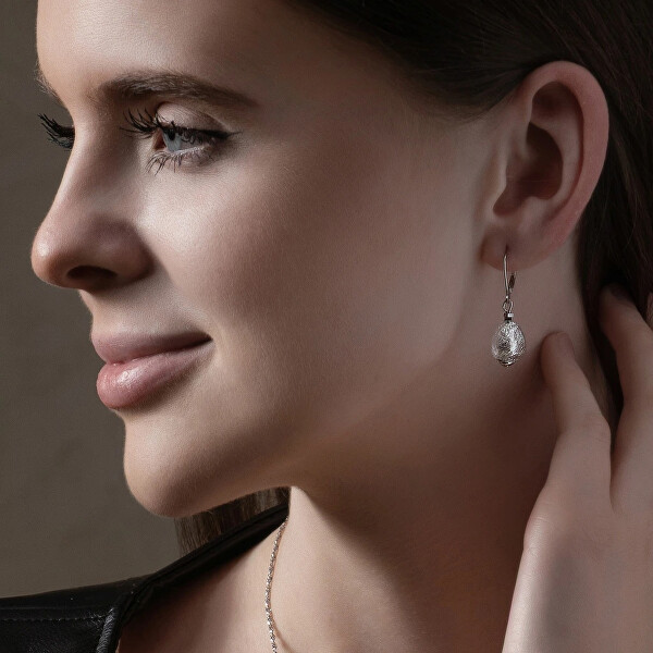 Oslnivé náušnice Moon Nude s ryzím stříbrem v perlách ENM4/AG/RHO