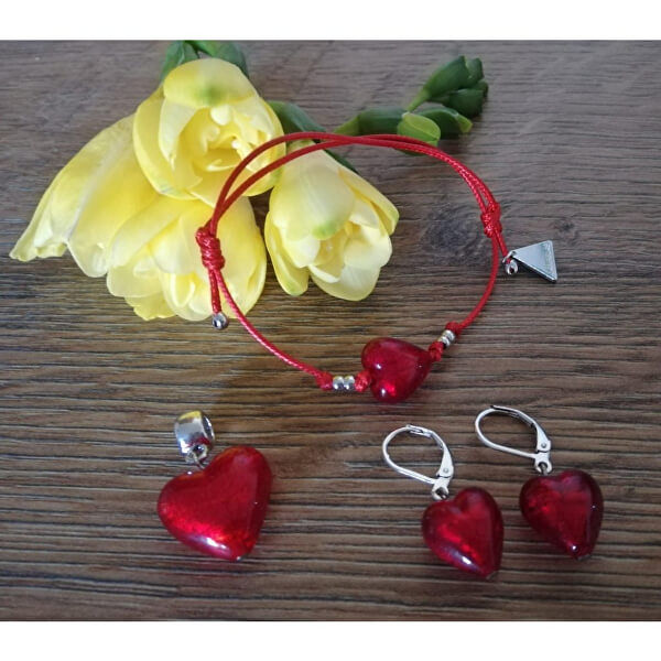 Colier Romantic pentru femei Be My Valentine cu perla Lampglas cu aur de 24 de carate NLH1