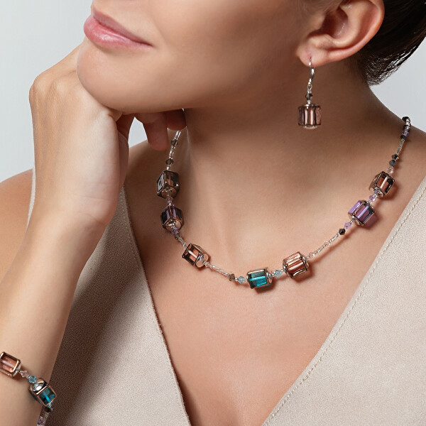 Designer-Halskette Crisp Beauty mit einzigartigen Perlen Lampglas NCU8