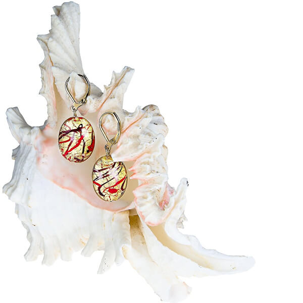 Eleganti orecchini My Roots realizzati con perle Lampglas con oro 24 carati EP15