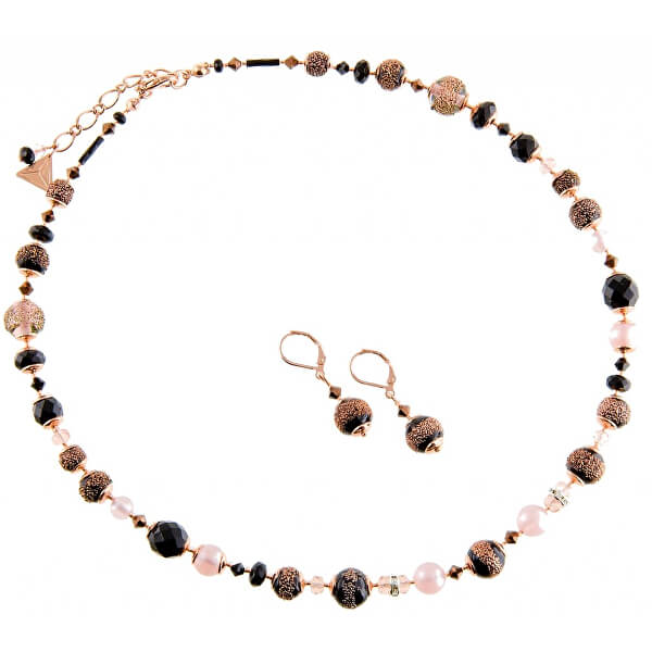 Set lux de bijuterii din perle LampglasFrozen Berries SET X1 (colier, cercei)