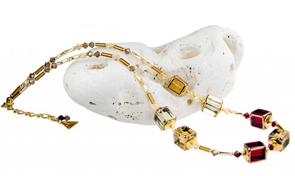 Splendida collana  Her Majesty realizzata con perle Lampglas NCU3